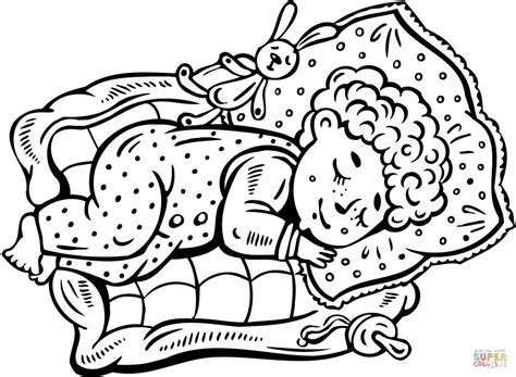 Baby Sleeping Coloring Page Free Printable Coloring Pages