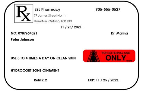 Prescription Labels Reading Samuels Esl Hub