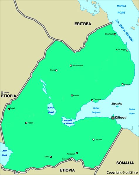 Djibouti is a small country located in east africa. Map of Djibouti, maps, worl atlas, Djibouti map, online maps, maps of the world, country maps ...