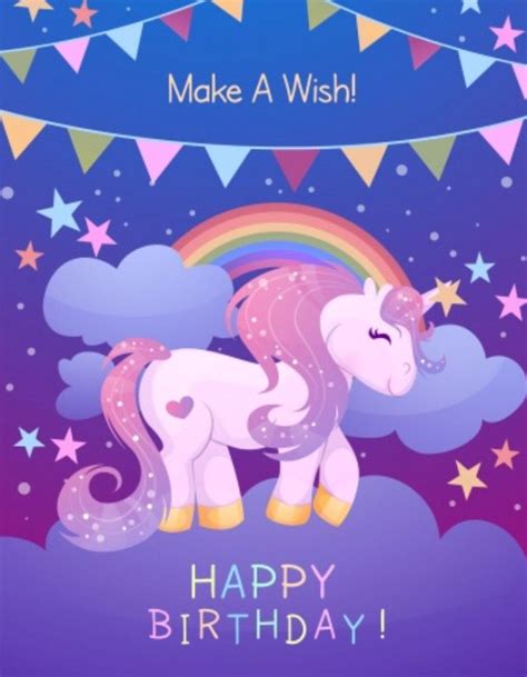 Birthday Unicorn Happy Birthday Images Birthday Greeting Cards