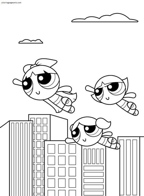 Powerpuff Girls Coloring Pages Free Printable Coloring Pages