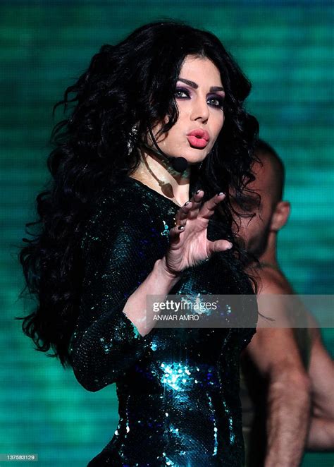 Lebanese Singer Haifa Wehbe Performs During The Mr Lebanon Beauty