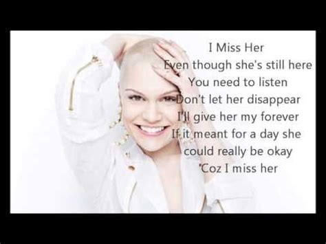 Check spelling or type a new query. Jessie J I Miss Her Lyrics | I miss her, Youtube, Jessie j