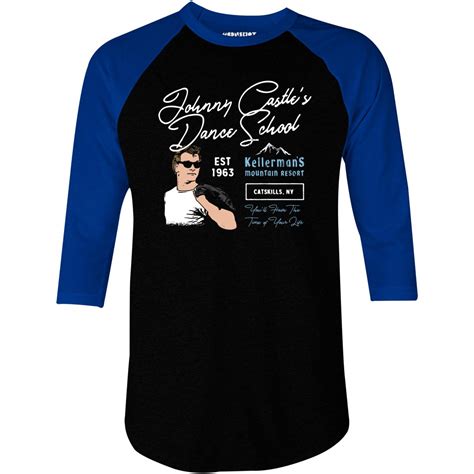 Johnny Castle S Dance School 3 4 Sleeve Raglan T Shirt M00nshot