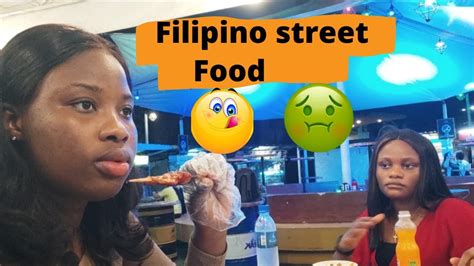 foreigners try filipino street food trying with kreeystene