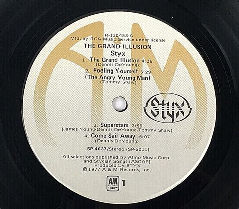 Styx The Grand Illusion 12” Vinyl Record Album Lp 1977 Sp 4637 Sp 5011