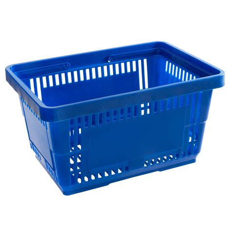 Regency Blue 16 18 X 11 Plastic Grocery Market Shopping Basket With