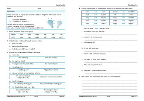 Some can refer to the present or the future at the same time (without using. Modal verbs - 8 of the best examples, activities and resources for KS2 English/SPaG