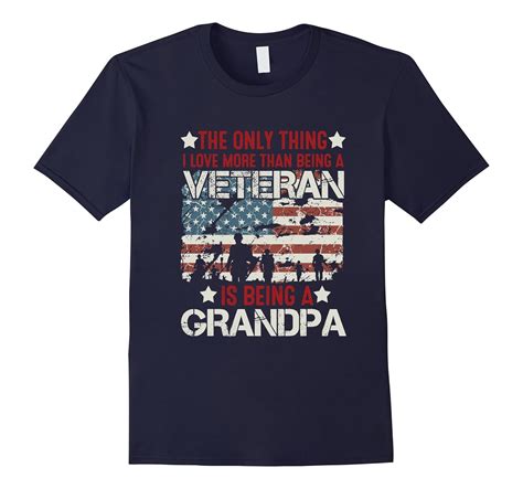 Mens Retired Military Veteran Grandfather Proud Grandpa T Shirt Td Teedep