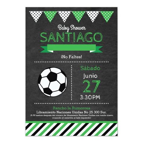 Invitación Al Cumpleaños Del Fútbol Soccer Birthday