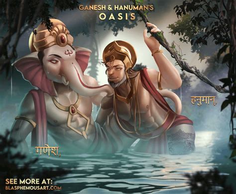 Ganesh And Hanumans Oasis Get All Our Blasphemous Art For Free Here Bitly3o3o3sk R