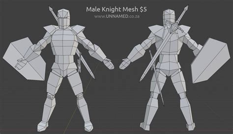 Low Poly Male Knight Model By Yeshuanel On Deviantart
