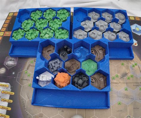 Terraforming Mars 3d Tile Set Printed Tile Custom Board Games Tile