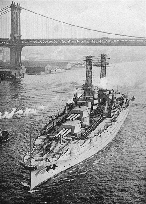 Arizona In The East River New York City Circa Mid 1916 Yacht Us