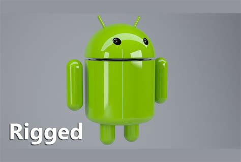 Android Logo Rigged 3d Model Rigged Max Obj Mtl
