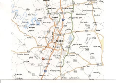 Printable Map Of Austin Texas And Surrounding Cities Neighborhoods