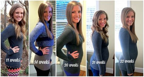Pregnancy Baby Bump Weeks 11 To 22 Peanut Butter Fingers