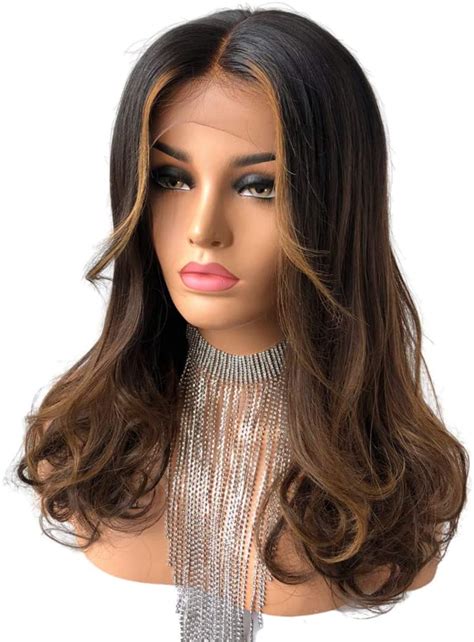 Cbwigs Glueless Ombre Brown Long Straight Brazilian Remy Human Hair