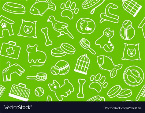 Pets Care Seamless Background Royalty Free Vector Image