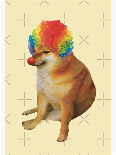 Cheems Doge Clown Photographic Print For Sale By Donatassab Redbubble