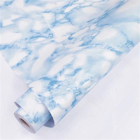 Buy Jaasmo Royals Self Adhesive Whiteblue Marble Contact Paper