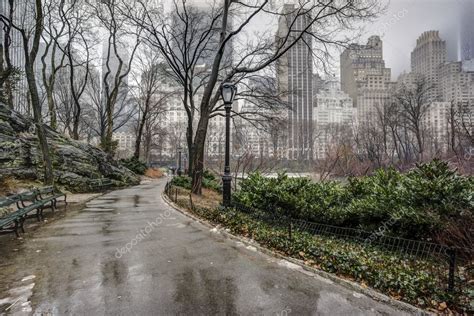 Central Park New York City After Rain Storm — Stock Photo