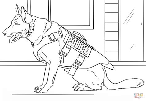 You can download police station coloring page for free at coloringonly.com. K-9 Police Dog coloring page | Free Printable Coloring Pages