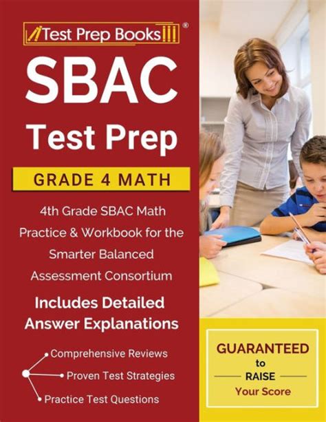 Sbac Test Prep Grade 4 Math 4th Grade Sbac Math Practice And Workbook