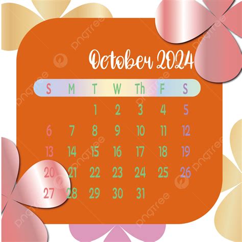 Monthly Planner October 2024 Vector 2024 October Planner Png And