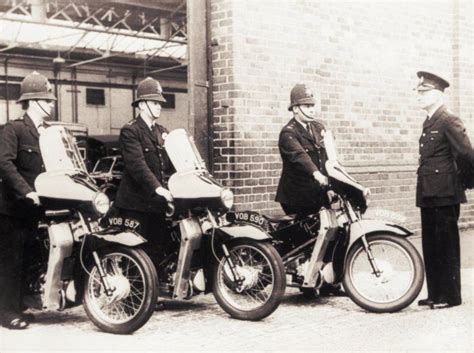 Birmingham City Police Velocette Le Motorcycles And Riders 1958