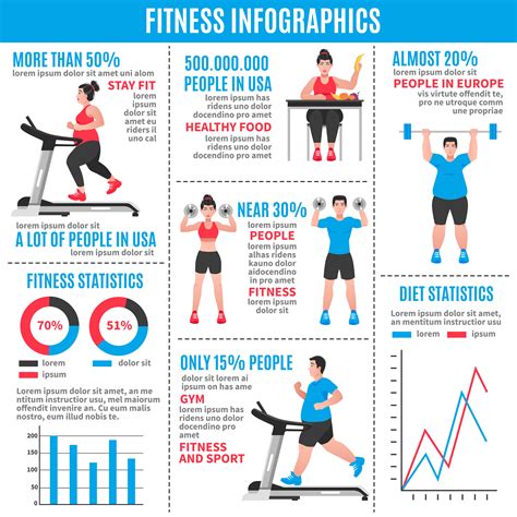 Fitness Colored Infographics 483044 Vector Art At Vecteezy