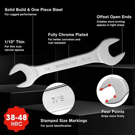 Pinko Sae Super Thin Open End Wrench Roll Up Set 7pcs 14 To 1 116