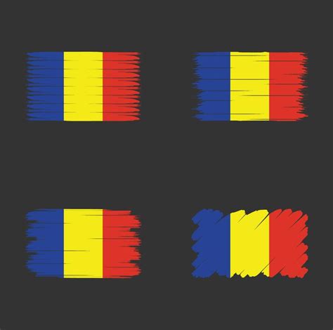 Collection Flag Of Romania Or Chad 5065512 Vector Art At Vecteezy