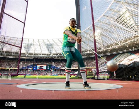 Tshepang Makhethe Of South Africa Competes In The Mens Hammer Throw