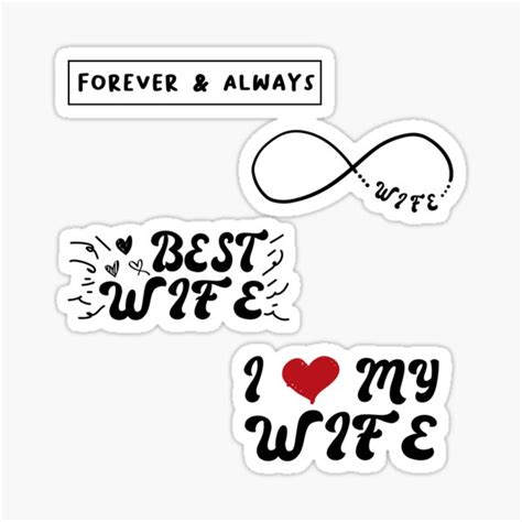 best wife infinite love i love my wife forever and always pack sticker for sale by
