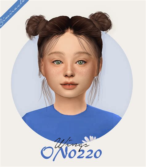 Simiracle Wings On0220 Hair Retextured Kids Version Sims 4 Hairs