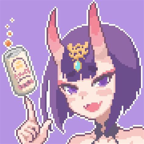 Shutendouji Fgo Pixelart Cool Pixel Art Pixel Art Characters