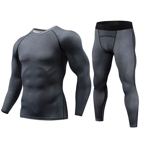 new dry fit compression tracksuit fitness tight compression set t shirt legging men s sportswear