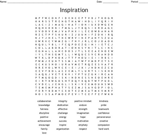 Printable Inspirational Word Search Puzzles Word Search