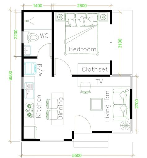 White House Floor Plan 6x8 Meter 20x27 Feet Pro Home Decorz C58