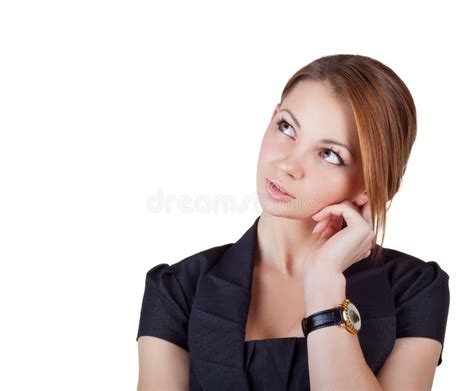 Beautiful Young Woman Thinking Stock Image Image Of Decisions Eyes 22489009
