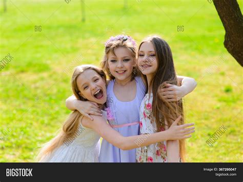 Three Beautiful Girls Image And Photo Free Trial Bigstock