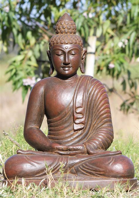 Sold Stone Meditating Garden Buddha Statue 25 102ls381 Hindu Gods