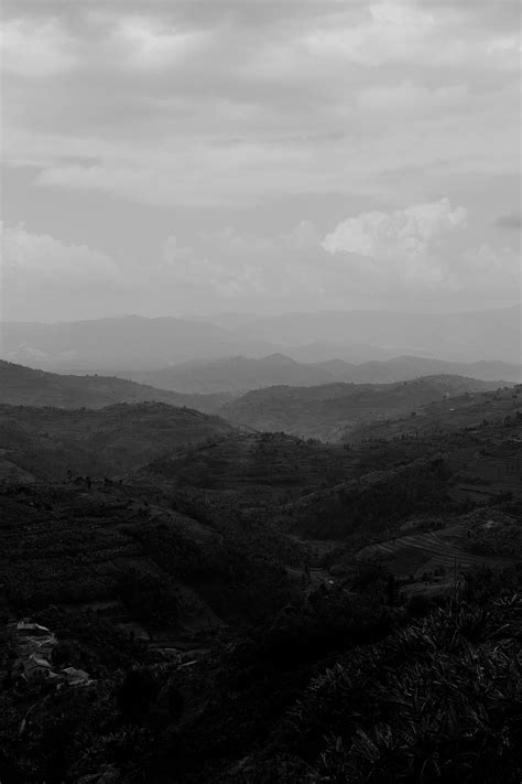 Free Download Hd Wallpaper Rwanda Muhanga Hills Black And White