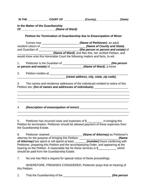 Emancipation Form Fill Out And Sign Printable Pdf Template Airslate