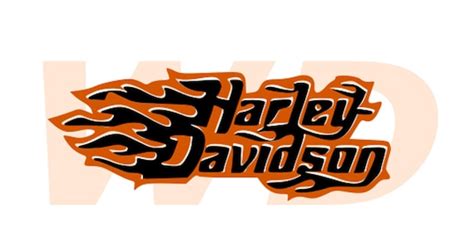 Harley Davidson Logo With Flames Dxf Eps Svg By Walkerdesigns6