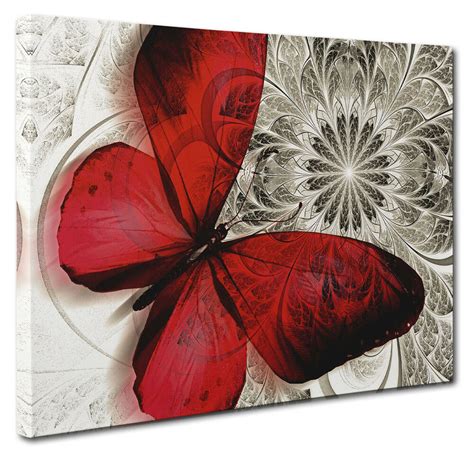 Be your own interior decorator as you browse thousands of discover our selection of amazing canvas art choices! Red Canvas Butterfly Print Unique Abstract Floral Nature ...