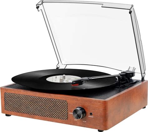Bluetooth Turntable Vinyl Record Player With Speakers 3