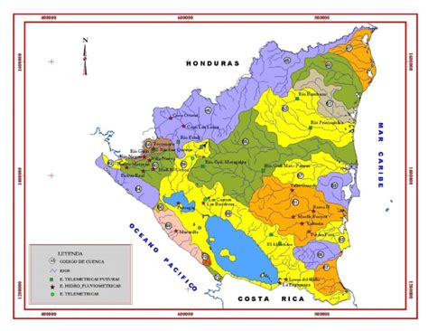 Mapa De Cuencas Hidrograficas De Nicaragua