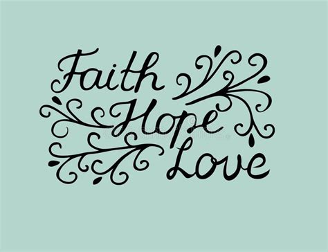 Hand Lettering With Bible Verse Faith Hope And Love On